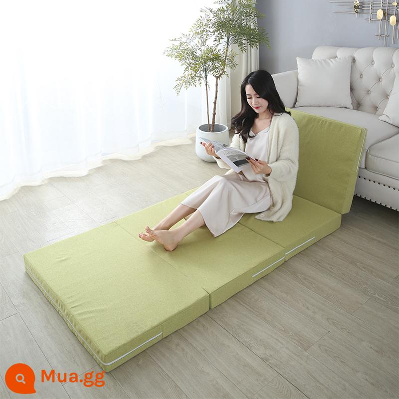 Gấp chiếu tatami để chơi đệm sàn ký túc xá sinh viên đệm mùa đông nghỉ trưa thảm ngủ hộ gia đình xốp trải sàn - Cỏ xanh (có thể tháo rời và giặt bằng túi đựng)