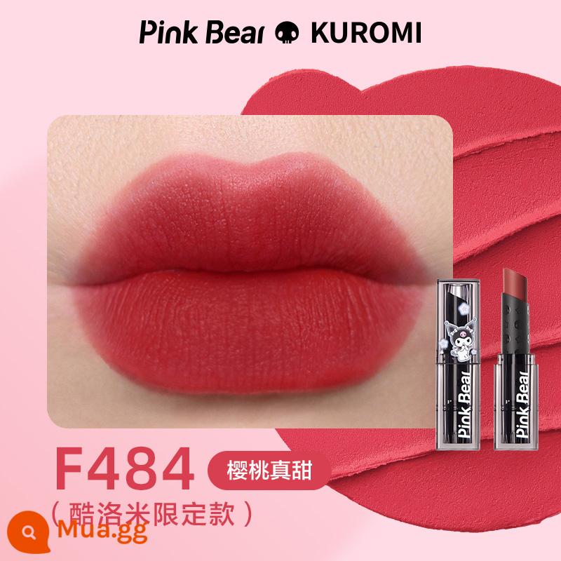 Pinkbear Pi Ke gấu sữa ong chúa tinh chất dưỡng môi son môi 252 son môi Kulomi gương nước nhẹ 423 - Son Sữa Velvet F484 (Coolomi Phiên Bản Giới Hạn)