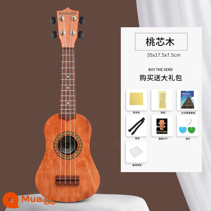 Đàn Ukulele đơn người mới bắt đầu học sinh nam và nữ người lớn trẻ em người mới tự học đàn guitar nhỏ 23 inch 21 inch - Màu gỗ gụ + túi quà [video hướng dẫn miễn phí]