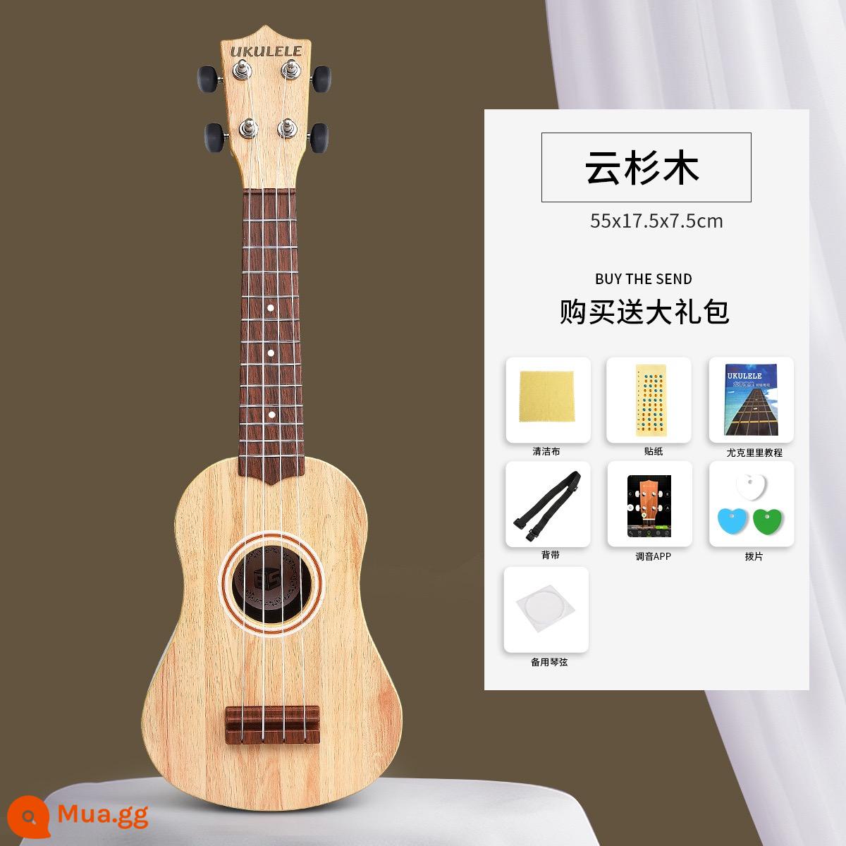 Đàn Ukulele đơn người mới bắt đầu học sinh nam và nữ người lớn trẻ em người mới tự học đàn guitar nhỏ 23 inch 21 inch - Màu vân sam + túi quà [video hướng dẫn miễn phí]