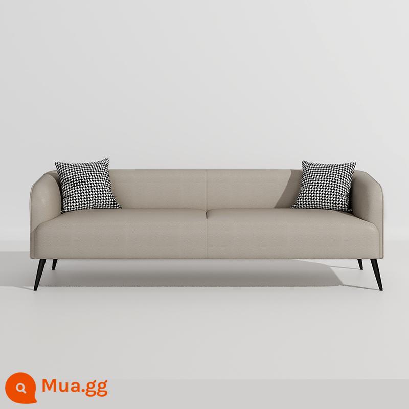 Hoàn thành công nghệ vải da sofa nghệ thuật căn hộ nhỏ Bắc Âu đôi hai hoặc ba người phòng khách cho thuê phòng cửa hàng quần áo lưới màu đỏ - Mèo xám Morandi gãi da-4