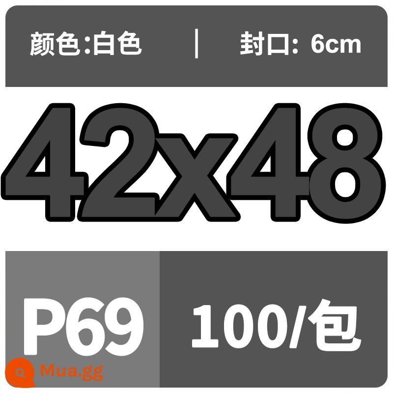 Phim ngọc trai túi bong bóng xốp phong bì đóng gói túi chuyển phát nhanh màu trắng tự tạo kiểu dày bong bóng chống sốc tùy chỉnh - P69[42*48+6cm]100 cái/gói