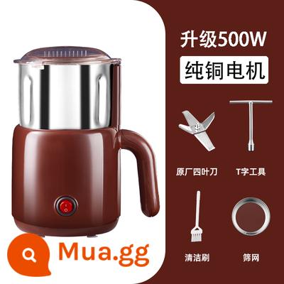 Bột Máy Xay Thảo Dược Trung Quốc Nhà Thương Mại Siêu Mịn Đa Chức Năng Xay Khô Ngũ Cốc Cối Xay Bột Máy Máy Xay Hạt Tiêu - Cà Phê Thời Trang [500W]+304 Kho+Gói Quà Tặng