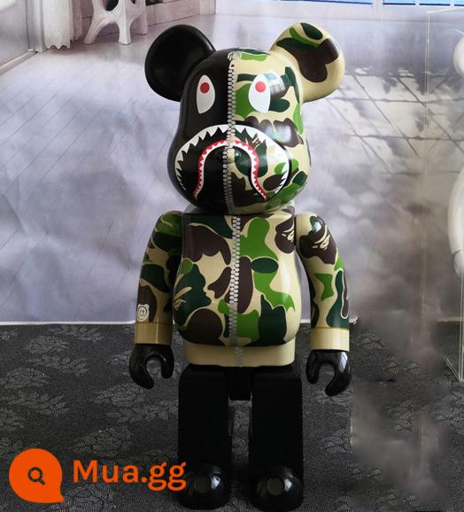 bearbrick1000% bạo lực gấu mạ điện trong suốt hạ cánh quá khổ trang trí phòng khách xây dựng gấu thủy triều chơi búp bê - Màu nâu