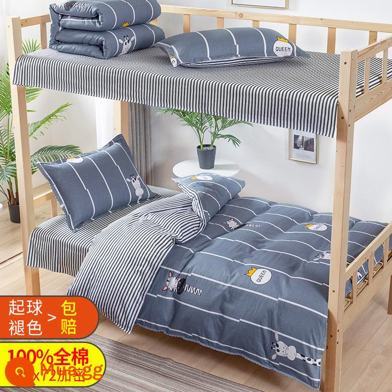 Cotton ký túc xá sinh viên 3 bộ chăn ga 4 phòng ngủ giường đơn ga trải giường chăn ga gối 6 - Lục Tiểu Mộng