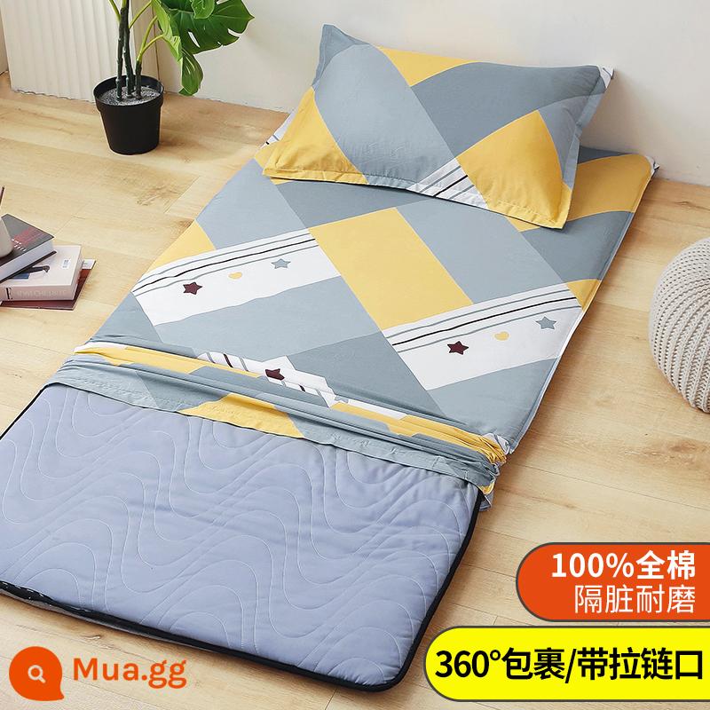 Áo Nệm Cotton Nguyên Chất Vỏ Chăn Ký Túc Xá Sinh Viên Đơn 90X200 Nệm Vỏ Chăn 190 Bọc Nệm Trọn Gói 0.9 - Kalil