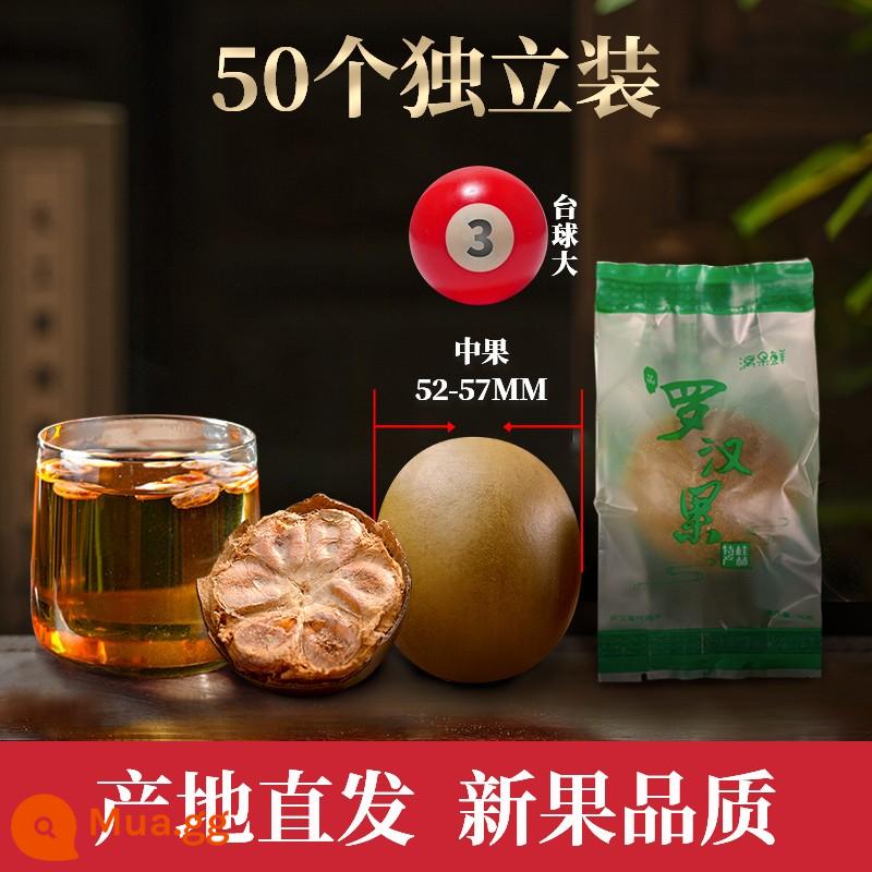 Liguo Fresh Quảng Tây Quế Lâm Yongfu Măng Cụt Trái Cây Sấy Khô Cửa Hàng Flagship Chính Hãng Trà Đóng Gói Riêng Trà Thơm - 50 miếng trái cây bida cỡ lớn 52-57MM "gói riêng"