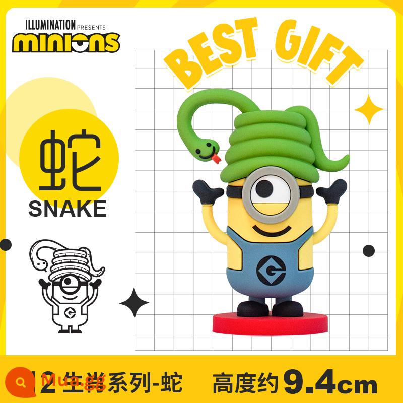 Phổ Hình Minion Cung Hoàng Đạo Mô Hình Tĩnh Vật Trang Trí Hoạt Hình Búp Bê Dễ Thương Quà Tặng Sinh Nhật Năm Mới - Series Minion 12 Cung Hoàng Đạo-Rắn