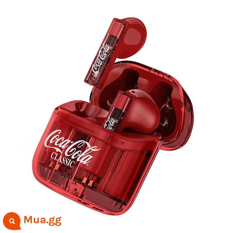 [Sản phẩm mới] Coca-Cola Joint Bluetooth Tai nghe thể thao không dây dành cho nam và nữ Tặng loại bán tai loại bỏ tiếng ồn - cola đỏ