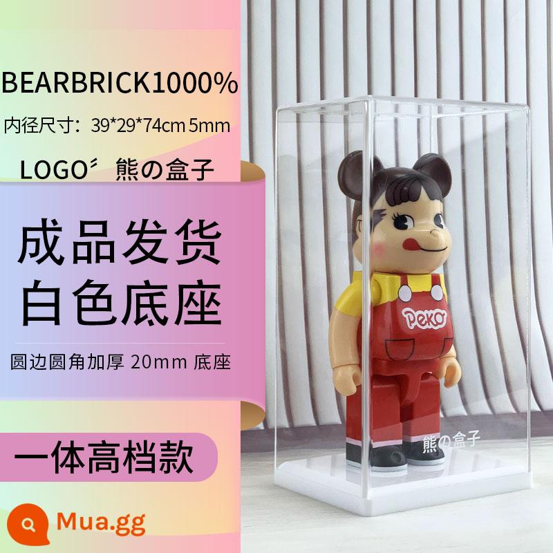 Bearbrick1000% Hộp Hiển Thị Bạo Lực Gấu Khối Xây Dựng Gấu Acrylic Trong Suốt Tích Hợp Hộp Bảo Quản Bụi - Hộp gấu cao cấp đáy trắng 39*29*74cm 1000% 5mm