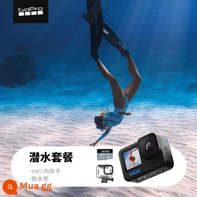 【Flagship Store】Camera thể thao chống rung GoPro HERO10 Black 5.3K Camera hành trình chống nước - Gói lặn [Mới]