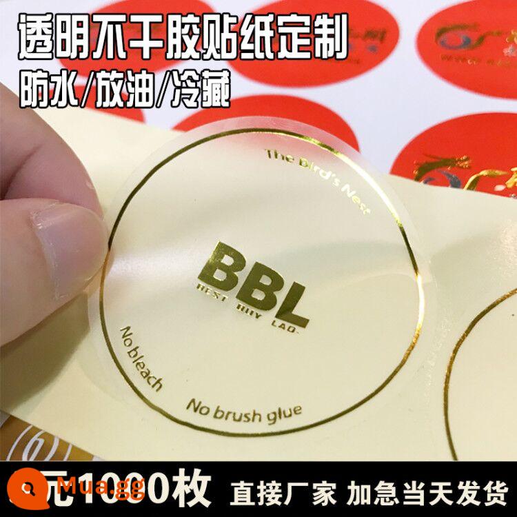 Gel tự dính tùy chỉnh PVC trong suốt chống thấm nước thương hiệu nhãn cói miếng dán LOGO sticker tùy chỉnh in ấn quảng cáo - dán trong suốt