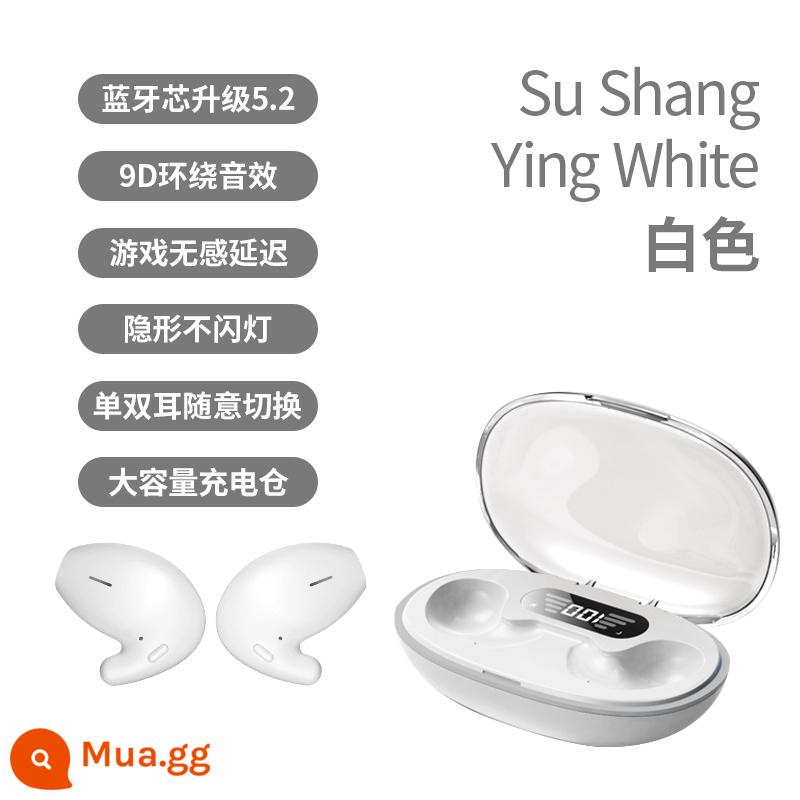 Tai nghe Bluetooth dẫn truyền xương, true wireless và in-ear, 2023 cao cấp mới ngủ không đau, đeo lâu, pin siêu dài cho chị em - Phiên bản Flagship Pearl White [Có thể đeo khi nằm nghiêng + hiệu ứng âm thanh vòm 9D]