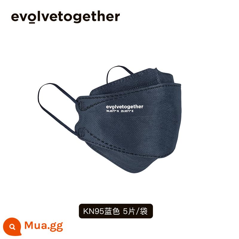 Evolutiontogether Wang Hedi star net đỏ KN95 mặt nạ dùng một lần bảo vệ sáu lớp than hoạt tính - Máy tính bảng KN95 Paris Blue-5 dành cho người lớn