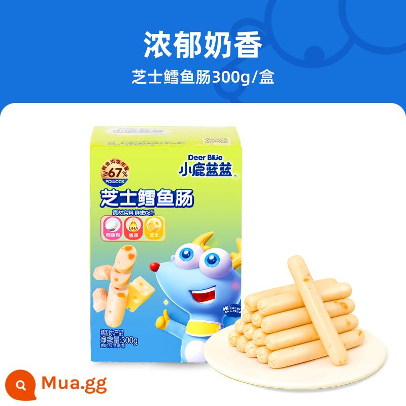 Little Deer Blue Cod Xúc xích 300g Kho báu trên mỗi hộp 20 Deep Ocean Treasure Snack Fish và Thịt ruột Dinh dưỡng Ham Xúc xích Ham - Xúc xích cá tuyết vị phô mai 300g*1 hộp [gồm 20 miếng]