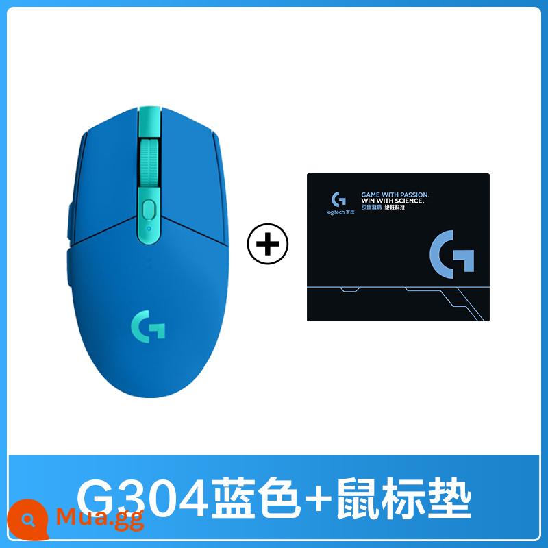 Logitech G304 chuột không dây game esports cơ máy tính để bàn laptop chuột cf/lol ăn gà macro nam - Bàn di chuột + xanh G304