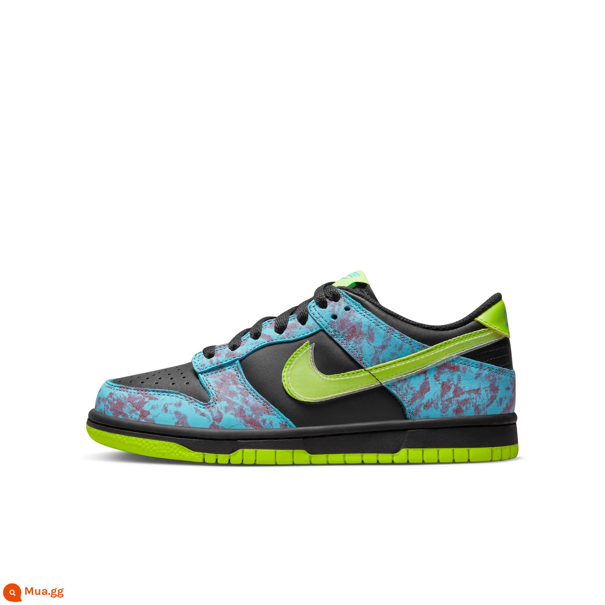 NIKE chính thức OUTLETS Giày thể thao trẻ em lớn hơn Nike Dunk Low SE 2 (GS) DV1694 - Hơn 900 màu/vàng huỳnh quang/đen/xanh Baltic