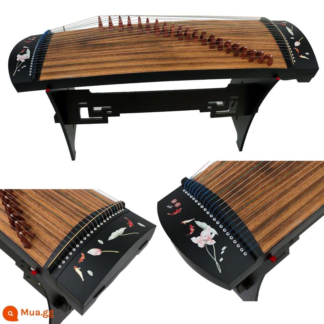 Đàn guzheng 163 mới dành cho người mới bắt đầu tham gia nhà sản xuất gỗ mun guzheng nhỏ cầm tay 125cm cấp thứ mười - 125cm Sự giàu có và cá