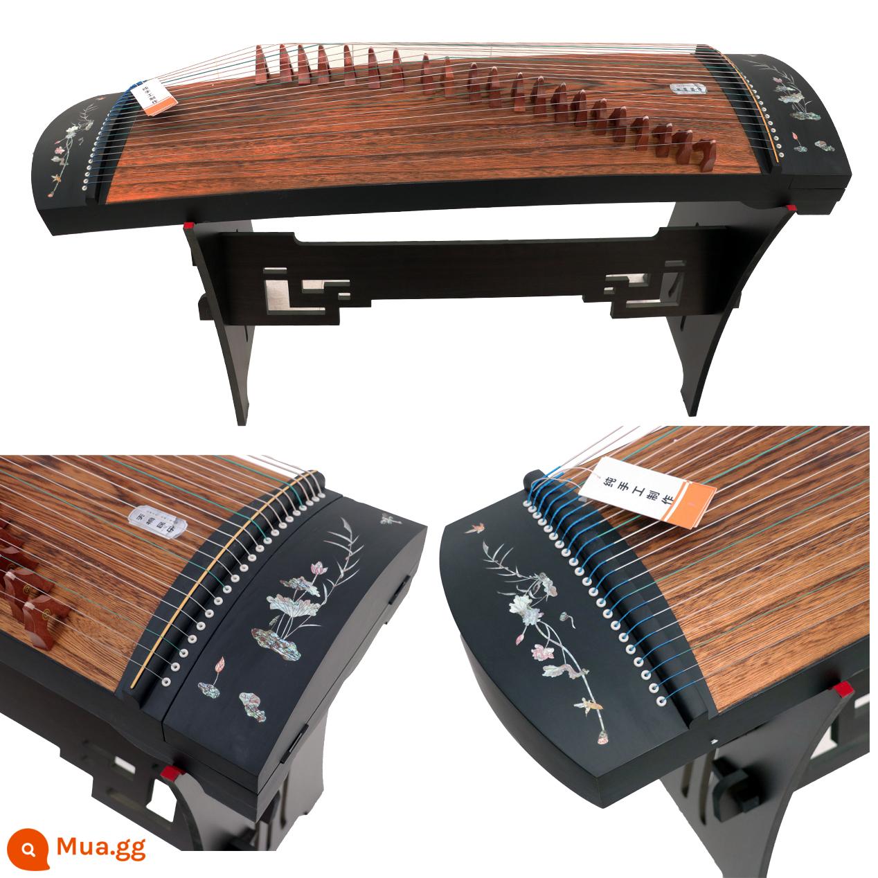 Đàn guzheng 163 mới dành cho người mới bắt đầu tham gia nhà sản xuất gỗ mun guzheng nhỏ cầm tay 125cm cấp thứ mười - Bingqingyujie 125cm