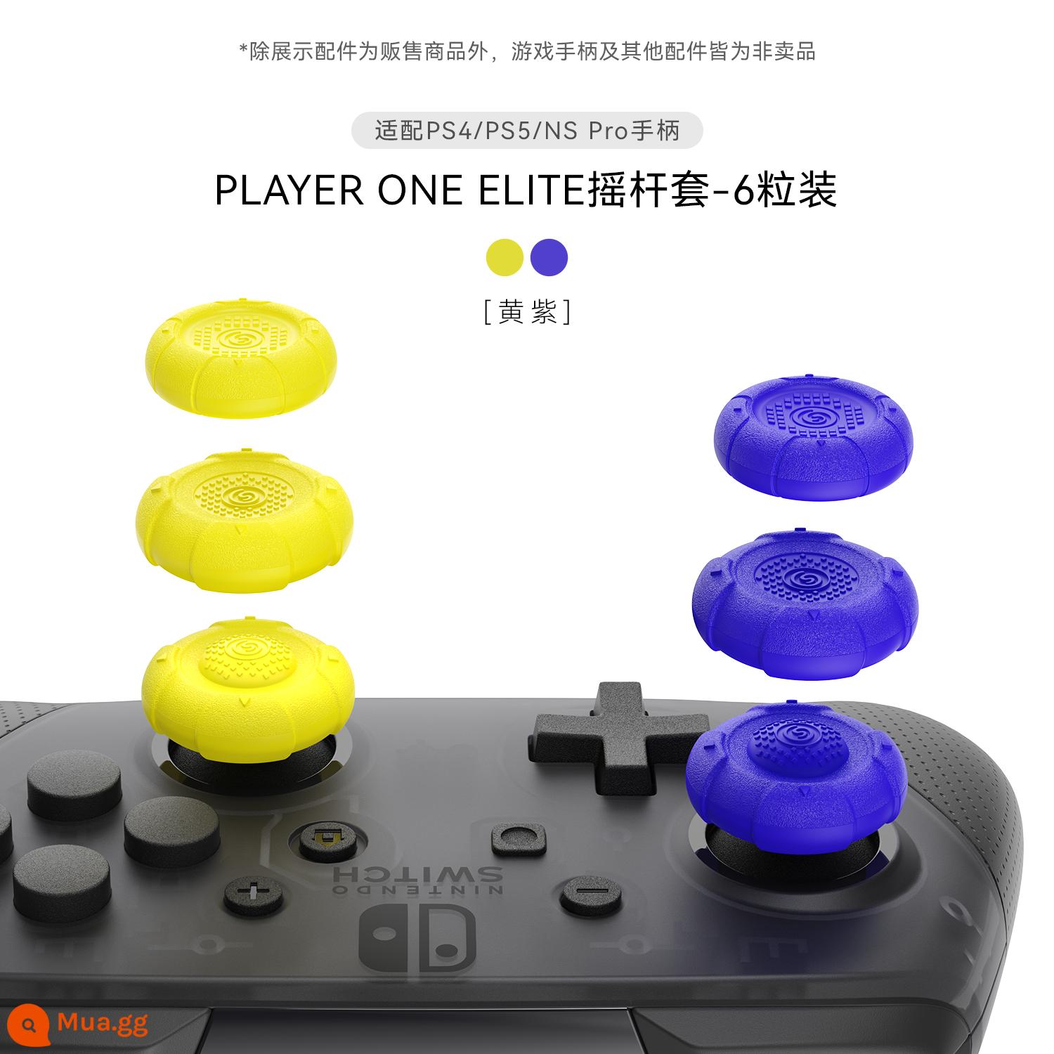 Jixiang PS5/PS4/NS PRO tay cầm nắp rocker nắp khóa bảo vệ chống trượt tăng Steam Deck/ROG Ally nắp rocker thích hợp cho XSX/XSS/XBOX ONE - PS5/PS4/NSPRO Player One Elite Rocker Cap-Vàng Tím (6 miếng)