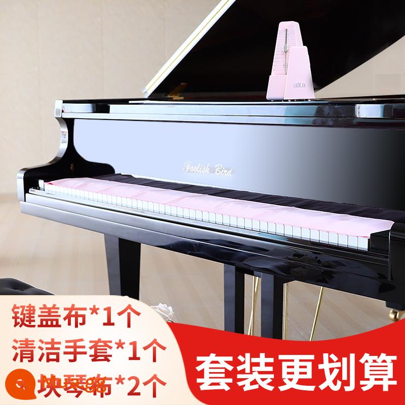 Vải bọc bàn phím đàn piano Platinum Sino vải nhung hai mặt chống bụi vải sợi nhỏ dày vải đàn piano điện tử 88 phím - Bột mật ong [vỏ phím đa năng | găng tay | mảnh vải đàn piano lớn]