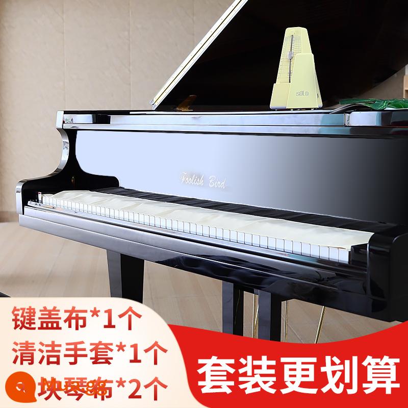 Vải bọc bàn phím đàn piano Platinum Sino vải nhung hai mặt chống bụi vải sợi nhỏ dày vải đàn piano điện tử 88 phím - Màu vàng hạnh nhân [vỏ phím đa năng | găng tay | mảnh vải đàn piano lớn]