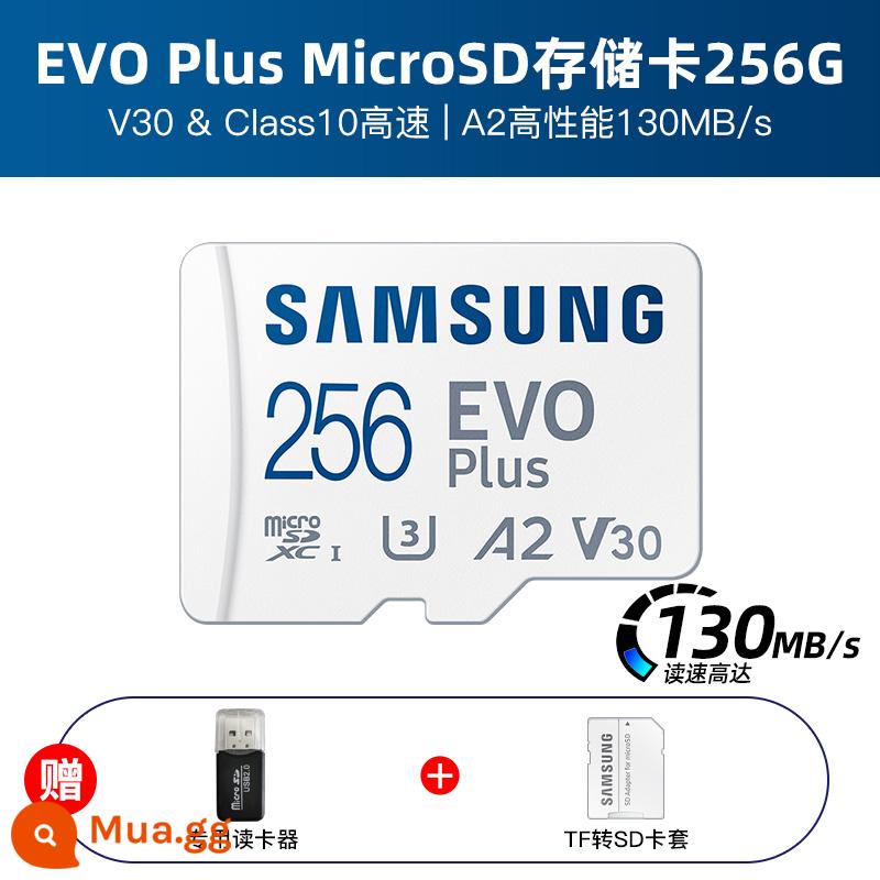 Thẻ nhớ Samsung 256g thẻ micro sd thẻ tf tốc độ cao chuyển đổi thẻ nhớ thẻ nhớ mở rộng điện thoại di động - 256G (130M/s) + đầu đọc thẻ chuyên dụng