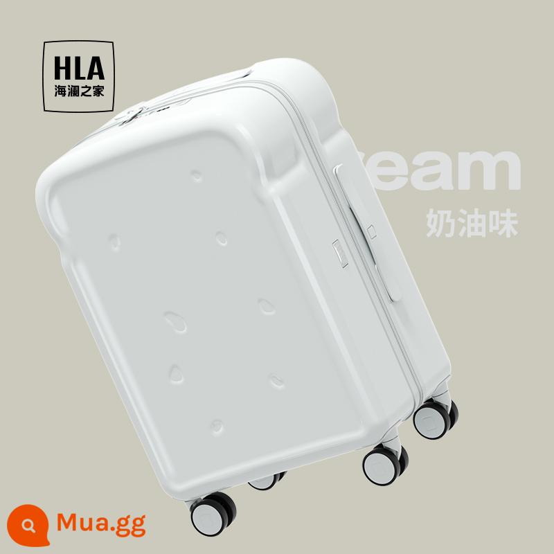 HLA/Heilan Nhà Bánh Mì Nướng Hành Lý Nữ Xe Đẩy Ốp Lưng Sinh Viên Cao Cấp Đa Năng Cốc Vali 24 Inch - Hộp bánh mì nướng vị kem [thiết kế nguyên bản + ngăn đựng cốc di động]