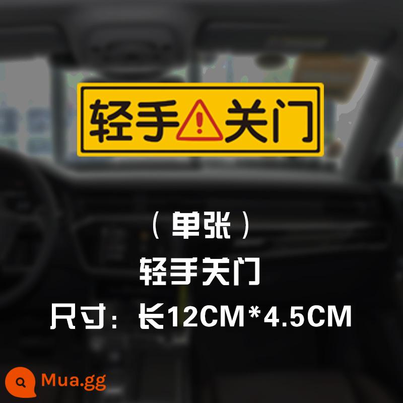 Nhãn dán cảnh báo cửa sau điện, không kéo bằng tay, miếng dán phản quang cửa nâng điện, nhãn dán xe nhắc nhở cửa nâng điện - Đóng cửa nhẹ nhàng (mua hai tặng một)