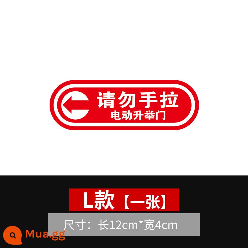 Nhãn dán cảnh báo cửa sau điện, không kéo bằng tay, miếng dán phản quang cửa nâng điện, nhãn dán xe nhắc nhở cửa nâng điện - Loại L, vui lòng không kéo bằng tay, màu đỏ dẹt (mua hai tặng một, tùy chọn)