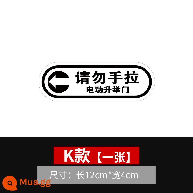 Nhãn dán cảnh báo cửa sau điện, không kéo bằng tay, miếng dán phản quang cửa nâng điện, nhãn dán xe nhắc nhở cửa nâng điện - Loại K vui lòng không kéo bằng tay, tròn phẳng màu trắng (mua hai tặng một, tùy chọn)