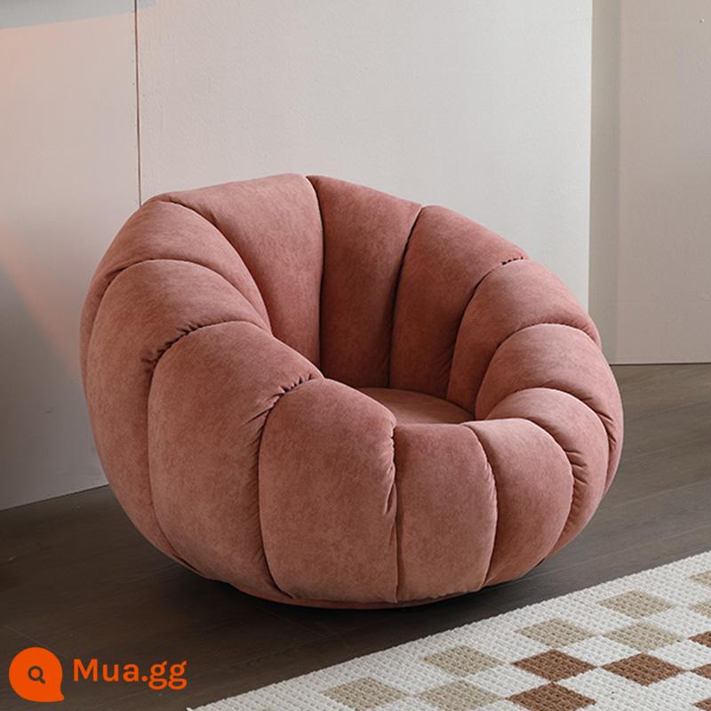 Sofa Lười Bí Ngô Ghế Tất Nam Đơn Thịt Cừu Nhung Phòng Ngủ Dễ Thương Ban Công Cổ Bắc Âu Ghế Sofa Nhỏ - Phấn Rouge (nhung công nghệ) có thể xoay được