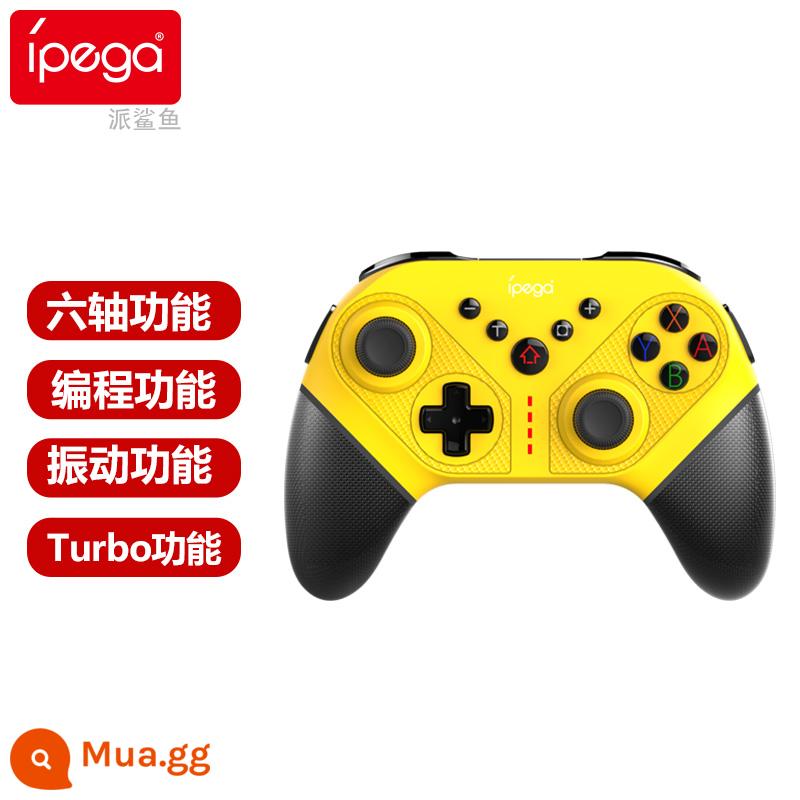 Tay cầm chơi game Pishark PG-SW038switch với thiết kế lập trình chức năng rung không dây hỗ trợ tay cầm chơi game máy tính NS/P3/Android Mario Kart Zelda The Rise of the Monster Hunter - màu vàng