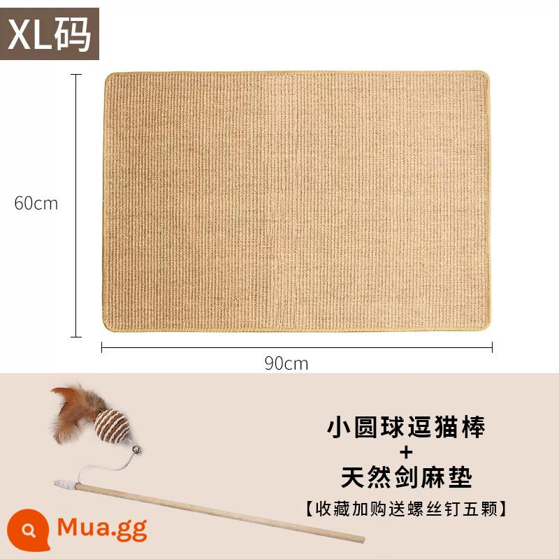 Snow Mountain Star mèo cào bảng sisal thảm không làm rơi vụn bảo vệ ghế sofa máy mài mèo cào thảm chịu mài mòn chống cắn - Size XL [màu ngẫu nhiên] + que chọc mèo bi tròn nhỏ [thu mua để nhận 5 đinh xoắn ốc]