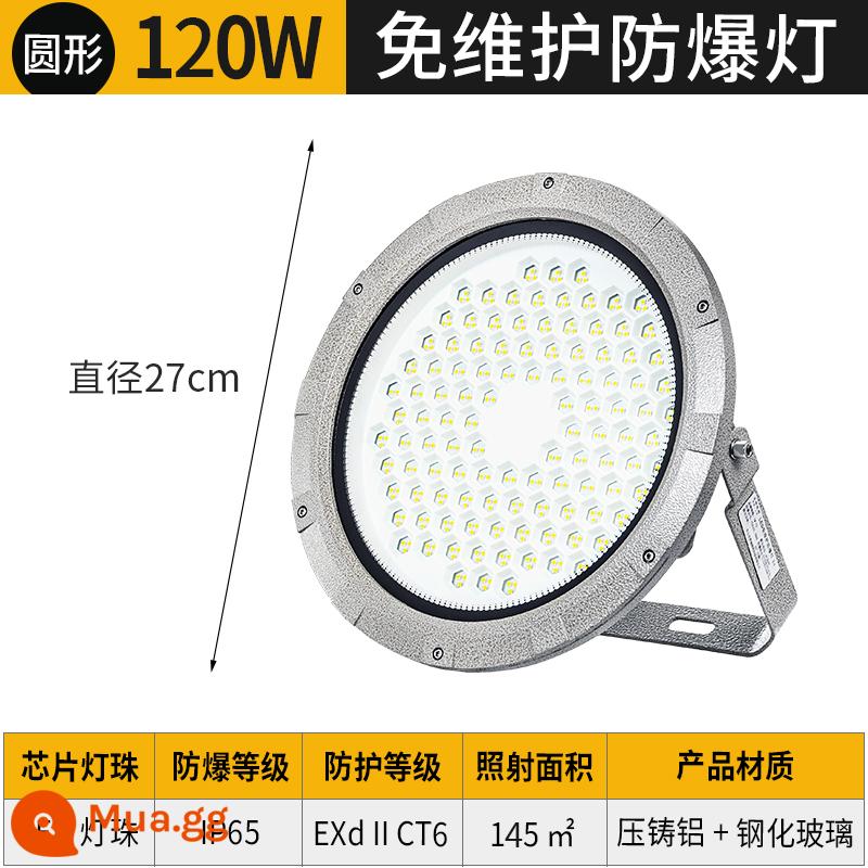 Đèn led chống cháy nổ Thượng Hải Yaming đường hầm trạm xăng nhà máy hóa chất đèn pha tròn chống ăn mòn chống cháy nổ 50w - Đèn chống cháy nổ chuyên dụng 120W tròn EX chứng chỉ chuyên nghiệp