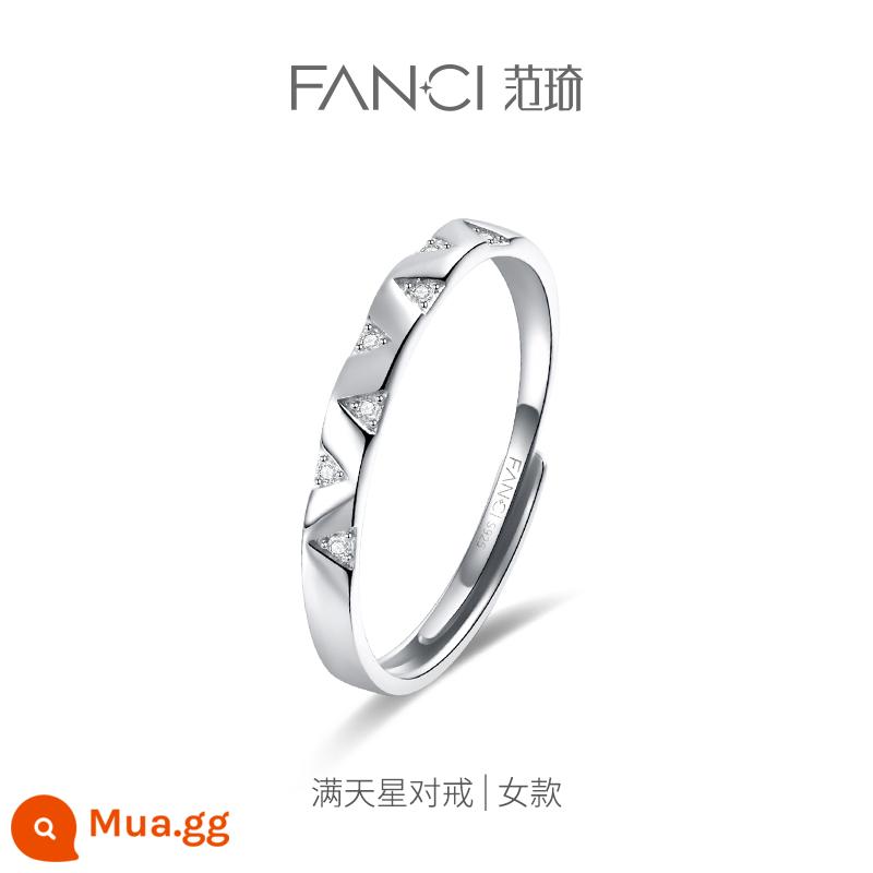 Fanci Fan Qi Trang Sức Bạc Cặp Nhẫn Mở Niche Light Nhẫn Sang Trọng Nhẫn Đơn Nữ Siêu Liên Kết 1 Quà Tặng Lễ Tình Nhân - Gypsophila (nhẫn nữ)