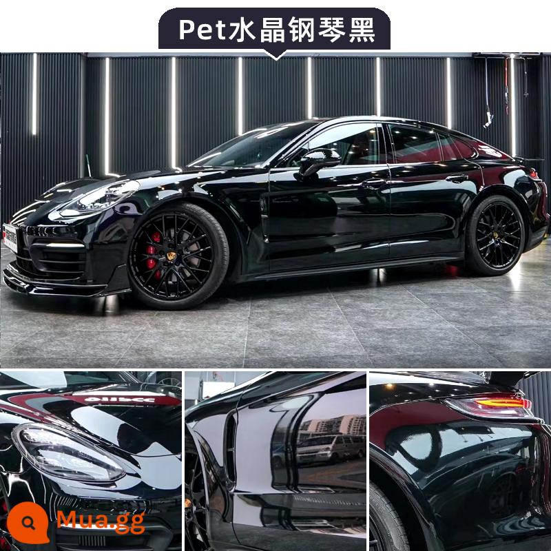 Film đổi màu xe Crystal Nado Grey PET Piano Black Body Film Khaki Green Full Car Film Thi công trên toàn quốc - Crystal Piano Black (Gói lắp đặt toàn quốc) Chất liệu PET