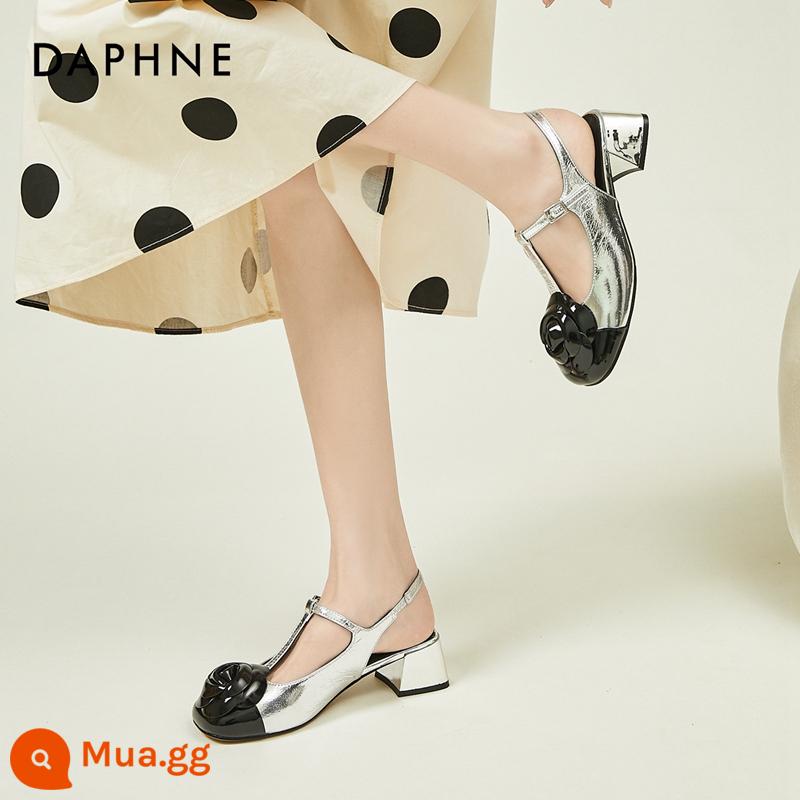 Daphne Giày Thời Trang Nữ Xuân Thu 2023 Mới Đa Năng Giày Loaf Giày Mary Jane Giày Công Sở - 3173 bạc