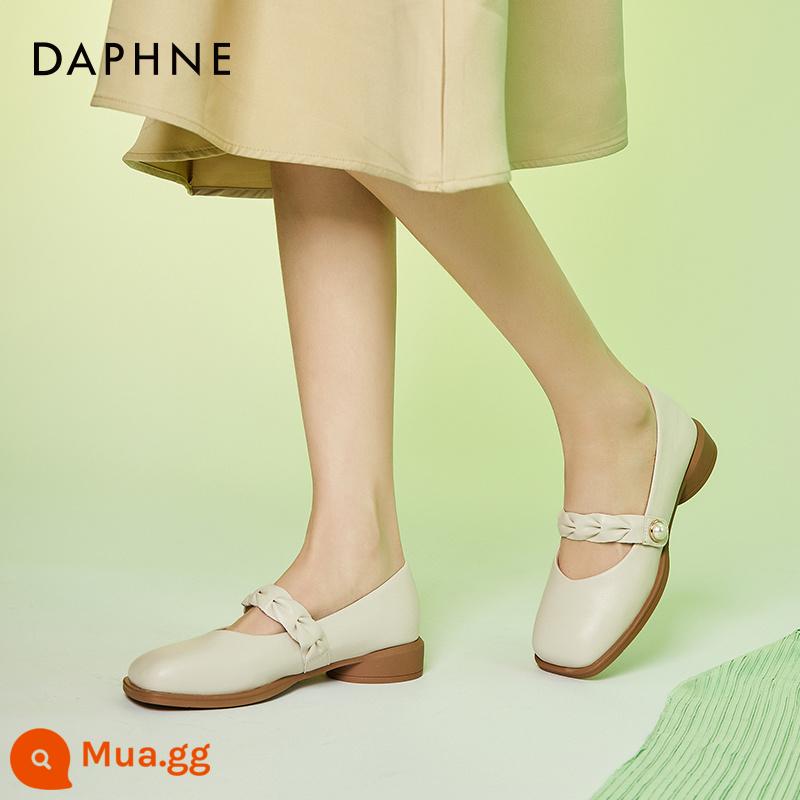 Daphne Giày Thời Trang Nữ Xuân Thu 2023 Mới Đa Năng Giày Loaf Giày Mary Jane Giày Công Sở - 3177 màu be