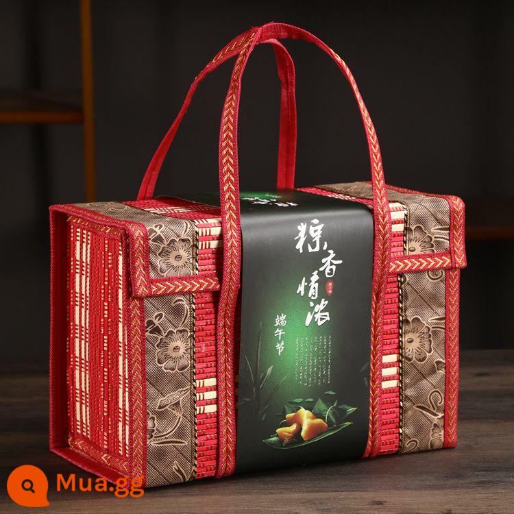 Mid -Autumn Festival Mooncake Hand Hand Hộp tay Dry Building Bamboo Packaging Giỏ - Nhãn đỏ 30*15*20 Trung Quốc