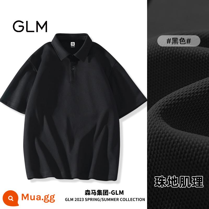 Semir Group GLM cổ áo sơ mi áo sơ mi polo ngắn tay dành cho nam xu hướng mùa hè dành cho nam Áo thun nam bình thường nửa tay - Màu đen (màu trơn GL)