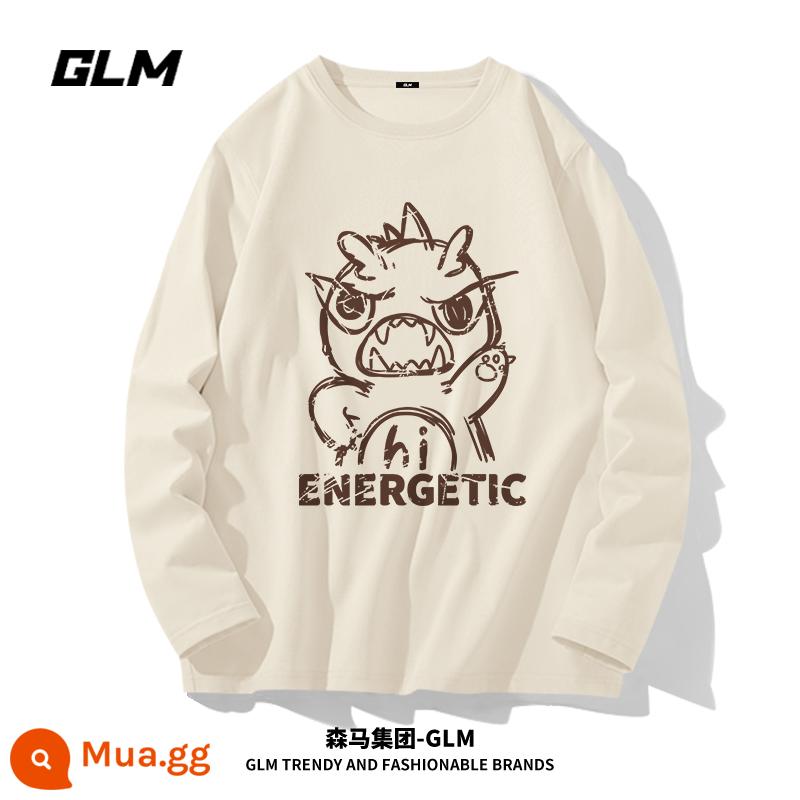 Semir Group GLM Áo thun dài tay cotton nguyên chất Nhật Bản mùa thu nam rộng rãi với áo sơ mi đáy trắng - [Tay áo dài 100% cotton] Qianmi#PencilDinosaur