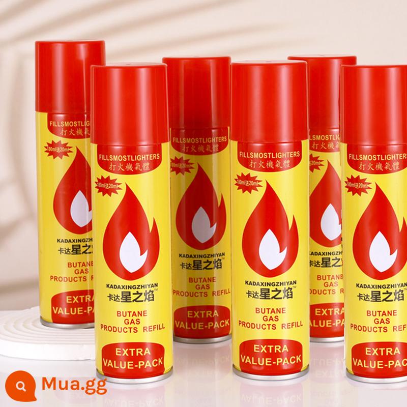 Bơm hơi bật lửa gas 200ml chất lỏng có độ tinh khiết cao công suất lớn chống gió súng hàn đánh lửa đặc biệt cao cấp - Tổng cộng 1200 ml khí [Kada] được phân phối trong sáu chai