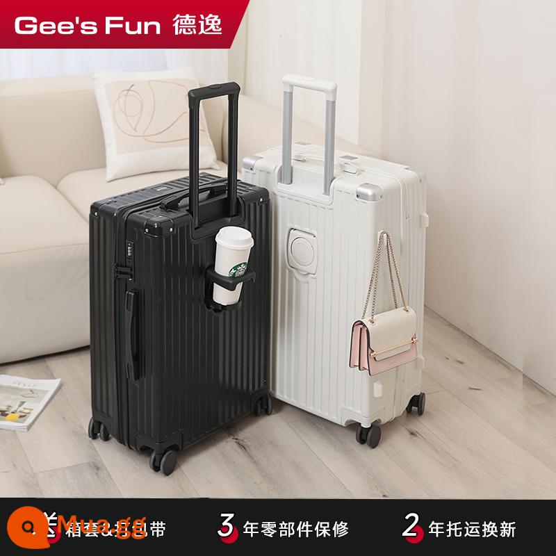 Deyi Vali Nữ Đa Năng Bánh Xe Đẩy Ốp Lưng Nam Lên Máy Bay 20 Dày Công Suất Lớn 26 Inch Mật Khẩu Bao Da Du Lịch - Dreamer Pro (dây kéo nhẹ + ngăn đựng cốc nâng cấp + túi treo) màu đen