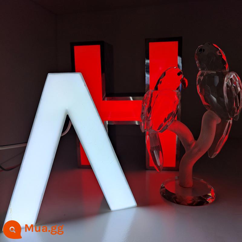 Đầu cửa hộp đèn led acrylic hắt sáng chữ quảng cáo shop bảng hiệu tùy chỉnh lắp đặt chữ mini lưng pha lê cao cấp - từ sáng