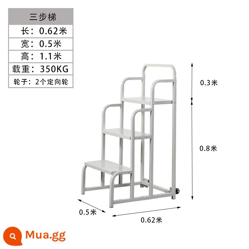 Xe tăng dần di động kệ kho kho kho thang nền tảng tăng dần di động siêu thị bốc xếp thang kiểm đếm - Thang ba bậc (có thể tháo rời) cao 0,8 mét