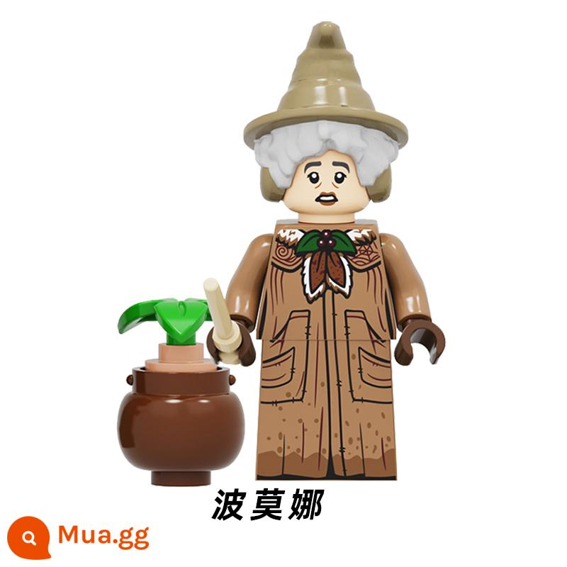 Tương thích với LEGO Harry Potter bơm nhạc hình Bella Dumbledore James Potter Pomona đồ chơi lắp ráp - Pomona