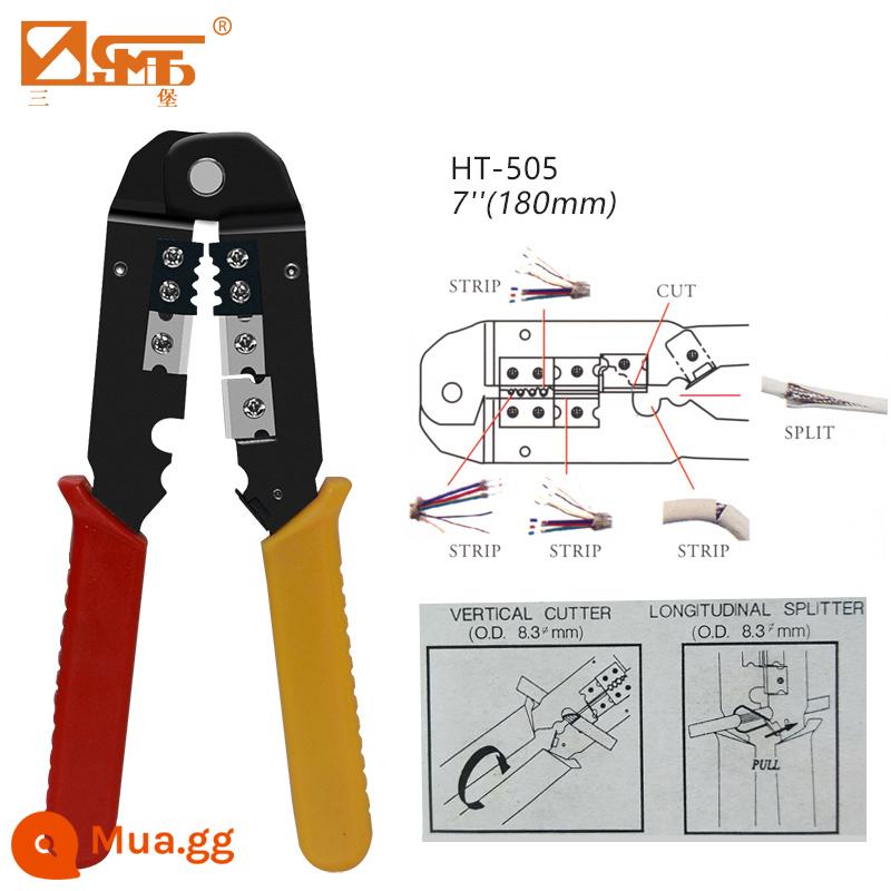 Kìm tuốt dây điện và cáp quang Sanbao 1041/1042/5021/5022 đa chức năng thợ điện kìm tuốt dây cấp chuyên nghiệp kéo hiện vật cắt dây chuyền kìm tuốt dây đa năng tuốt tuốt tuốt tuốt dây - Kìm cắt và tuốt cáp giám sát RGB máy tính HT-505