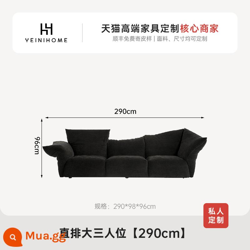 Yan Yijia丨Edra Internet nổi tiếng ghế sofa hình cánh hoa hiện đại được thiết kế theo phong cách Ý ghế sofa vải góc hình đặc biệt - Hàng ghế thẳng 3 chỗ [290*98CM]