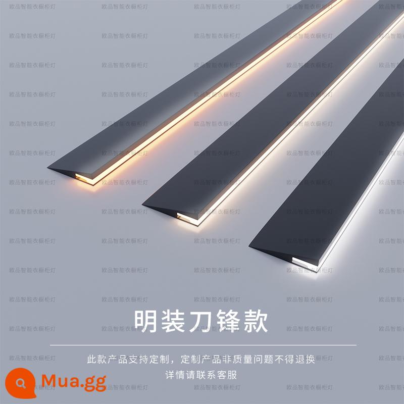 Loại lưỡi cắt không có rãnh gắn phía trước đèn laminate phát sáng xiên đèn tủ rượu siêu mỏng vành đai tủ quần áo tổng thể tủ Dải đèn LED - Hỗ trợ tùy chỉnh (hai màu đen / xám sắt tùy chọn) Liên hệ với bộ phận dịch vụ khách hàng để biết chi tiết